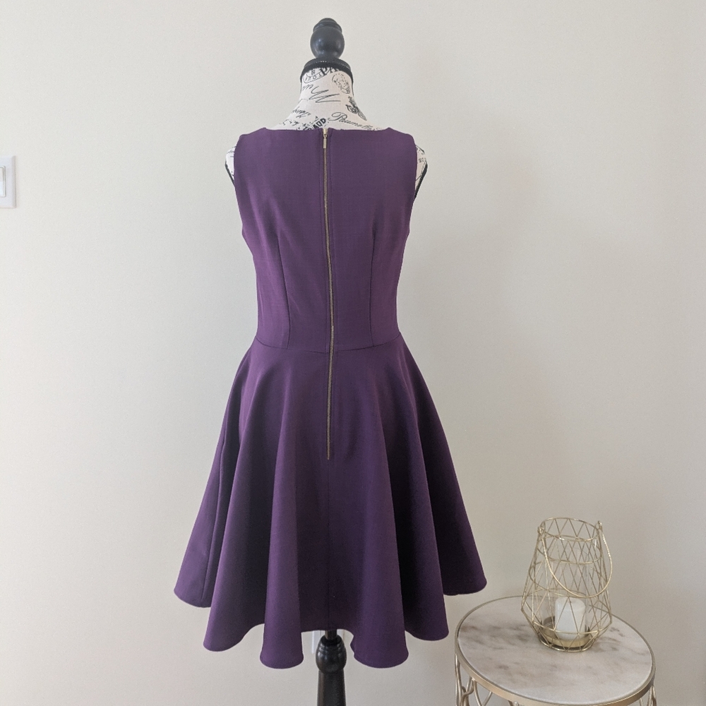 Chic Purple Midi Dress - Picture 3 of 4